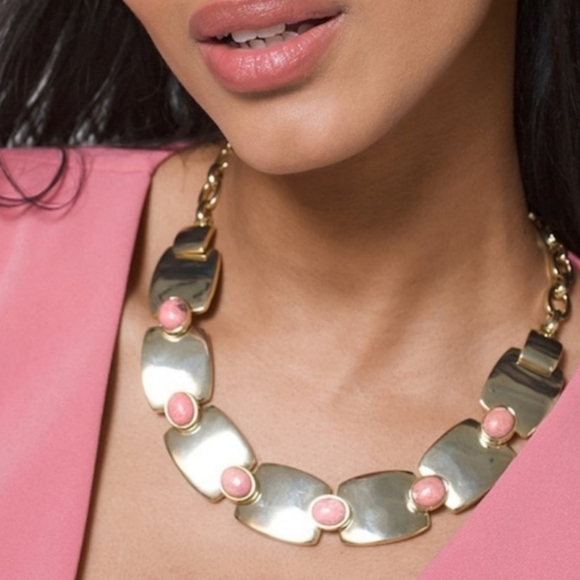 WHBM Semi Precious Stone & Gold-Toned Necklace - Picture 1 of 7